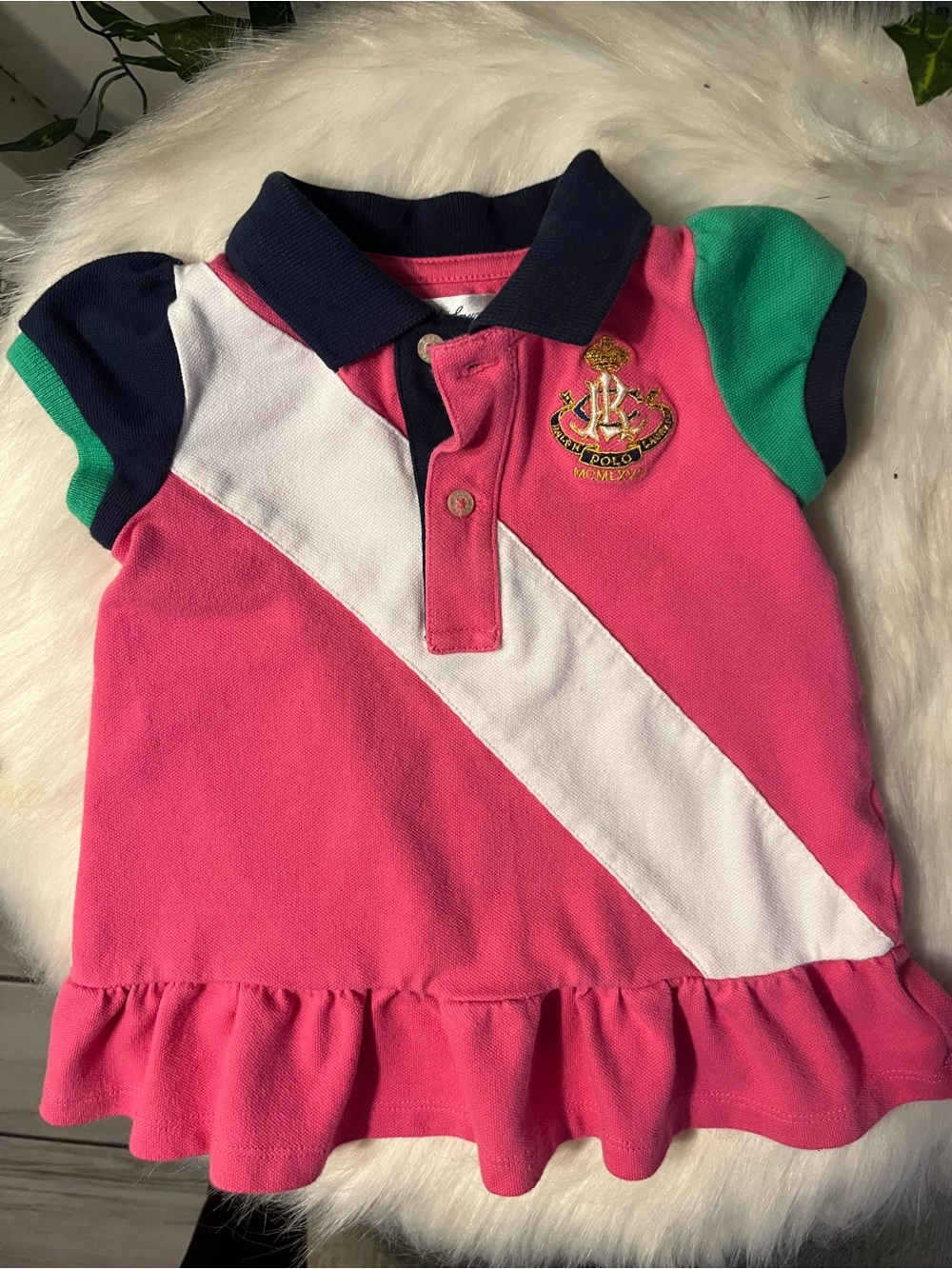 Ralph Lauren Pink Polo Dress for Baby